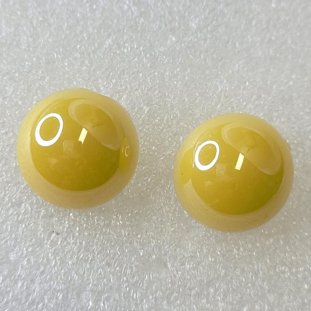 Yellow Half Sphere Earrings